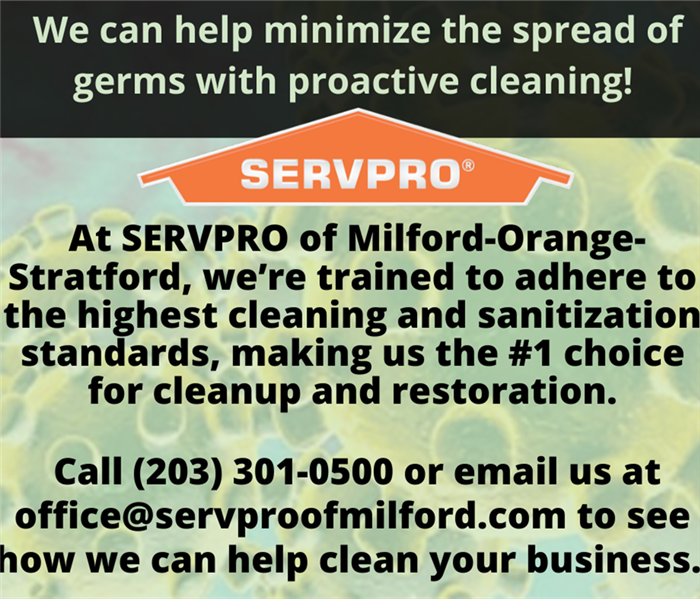 graphic with text explaining SERVPROS sanitization services